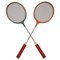 Vintage Badminton Rackets, 1980s, Set of 2 1
