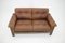 Brown Leather 2-Seater Sofa, Denmark, 1970s 5