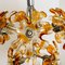 Lustre Murano en Verre Transparent Orange et Chrome de Mazzega, 1960s 5