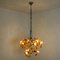 Murano Chandelier in Orange Clear Glass and Chrome from Mazzega, 1960s, Image 15
