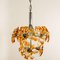 Murano Chandelier in Orange Clear Glass and Chrome from Mazzega, 1960s 3