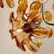 Lustre Murano en Verre Transparent Orange et Chrome de Mazzega, 1960s 19