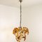 Murano Chandelier in Orange Clear Glass and Chrome from Mazzega, 1960s 8