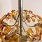 Murano Chandelier in Orange Clear Glass and Chrome from Mazzega, 1960s 6