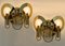 Brass and Glass Wall Sconces by Gaetano Sciolari, 1970s, Set of 2 9