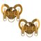 Brass and Glass Wall Sconces by Gaetano Sciolari, 1970s, Set of 2, Image 1