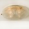 Thick Massive Handmade Glass Brass Flush Mount or Wall Light from Hille, 1960s, Image 16