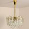 Brass Two-Tiered Ice Glass Pendant Chandeliers from Kalmar, 1970s, Set of 2 10