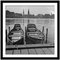Boats at Quay on Alster View to Hamburg City Hall, Germany 1938, Printed 2021 4