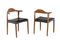 Bull Horn Teak Chairs by Harry Østergaard, 1950s, Set of 4 2