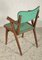 Armchair with Solid Wood Frame and Green Leatherette Seat, Italy, 1960s 3