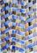 Abstraktes Gitter Gemälde von Coolen Pinselstrich Patchwork in Dunklen Warmen Tönen, 2021 1