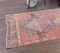 Vintage Turkish Handmade Kilim Runner Rug in Red Wool, Image 2