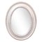 Neoclassical Style Hand Carved Oval Mirror in Silver 1