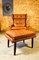 Mid-Century Danish Cognac Leather Lounge Chair & Footstool from Skipper, Set of 2 1