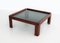 Mid-Century Italian Square Coffee Table in Mahogany and Smoked Glass, 1960s, Image 3