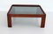 Mid-Century Italian Square Coffee Table in Mahogany and Smoked Glass, 1960s 11