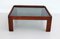 Mid-Century Italian Square Coffee Table in Mahogany and Smoked Glass, 1960s, Image 11