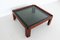 Mid-Century Italian Square Coffee Table in Mahogany and Smoked Glass, 1960s 13