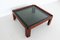 Mid-Century Italian Square Coffee Table in Mahogany and Smoked Glass, 1960s, Image 13