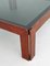 Mid-Century Italian Square Coffee Table in Mahogany and Smoked Glass, 1960s, Image 7