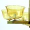 Art Deco Brass Ceiling Lamp with 2 Sets of Glass Shades, Czechoslovakia, 1920s 9