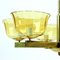 Art Deco Brass Ceiling Lamp with 2 Sets of Glass Shades, Czechoslovakia, 1920s, Image 9