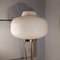 Brass & Opal Glass Floor Lamp with White Marble Base from Stilnovo, 1950s 4