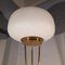 Brass & Opal Glass Floor Lamp with White Marble Base from Stilnovo, 1950s 5