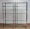 Italian Modernist Display Bookcases in Chrome with Glass, 1970s, Set of 2 9