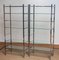 Italian Modernist Display Bookcases in Chrome with Glass, 1970s, Set of 2 1