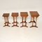 Antique Yew Wood Nesting Tables, Set of 4 4