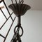 Mid-Century French Brutalist Hammered Iron Chandelier 9