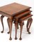 Burr Walnut Chippendale Nesting Tables, 1920s, Set of 3 2
