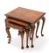 Burr Walnut Chippendale Nesting Tables, 1920s, Set of 3, Image 1
