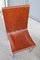 Sedie minimaliste in acciaio e pelle color cognac, Italia, anni '60, set di 4, Immagine 10