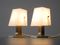 Brass Acrylic Glass Bedside Lamps from Hillebrand, Set of 2 4