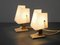 Brass Acrylic Glass Bedside Lamps from Hillebrand, Set of 2 3