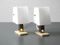 Brass Acrylic Glass Bedside Lamps from Hillebrand, Set of 2 1