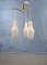 Mid-Century Brass Chandelier with 3 Opaline Glass Shades, Probably Germany, 1960s 6