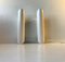 White Minimalist Wall Lights from Nordisk Solar, 1980s, Set of 2 1