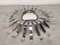 Espejo en forma de sol de acero inoxidable de Roche Bobois, años 70, Imagen 6