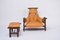Brazilian Jangada Lounge Chair with Ottoman by Jean Gillon for Italma Wood Art, 1968, Set of 2 4
