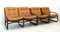 Italian Bamboo, Rattan, and Leather Living Room Set, 1970s, Set of 4, Image 3