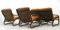 Italian Bamboo, Rattan, and Leather Living Room Set, 1970s, Set of 4 15