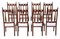 Mahagoni Jugendstil Esszimmerstühle, 1910, 8er Set 4