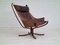 Norwegian Leather Lounge Chair by Sigurd Resell for Vatne Møbler, 1970s 1