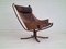 Norwegian Leather Lounge Chair by Sigurd Resell for Vatne Møbler, 1970s, Image 1