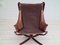 Norwegian Leather Lounge Chair by Sigurd Resell for Vatne Møbler, 1970s, Image 6