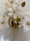 Italian Brass & Murano Glass Flower Sconces, 1970s, Set of 2 6